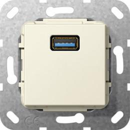 Изображение продукта Розетка USB 3.0 A Gira System 55 кремовый глянцевый 