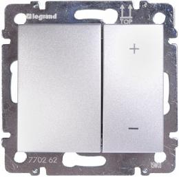 Изображение продукта Диммер кнопочный Legrand Valena 600W алюминий 