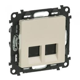 Изображение продукта Информационная розетка RJ45 двойная Legrand Valena Life 5 кат UTP слоновая кость 