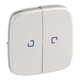 Изображение продукта Лицевая панель Legrand Valena Allure выключателя двухклавишного с подсветкой жемчуг 
