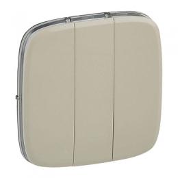 Изображение продукта Лицевая панель Legrand Valena Allure выключателя трехклавишного слоновая кость 