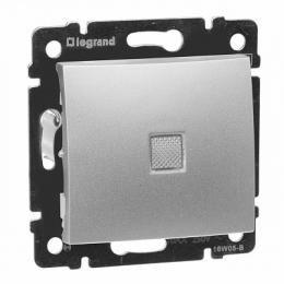 Изображение продукта Переключатель одноклавишный Legrand Valena 10A 250V с подсветкой алюминий 