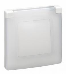 Изображение продукта Рамка 1-постовая Legrand Etika с защитной крышкой белая 