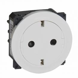Изображение продукта Розетка 2К+З Legrand Celiane 16A 230V с/з со шторками безвинтовой зажим немецкий стандарт белая 