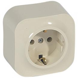 Изображение продукта Розетка 2К+З Legrand Quteo 16A 250V с/з слоновая кость 