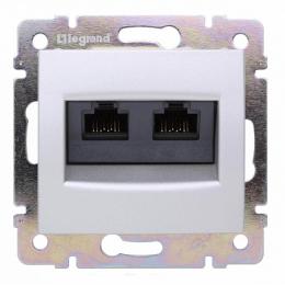 Изображение продукта Розетка компьютерная 2хRJ45 Legrand Valena 5e кат UTP на винтах белая 