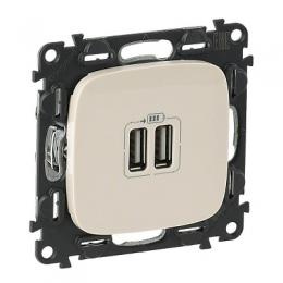 Изображение продукта Розетка USB двойная Legrand Valena Allure 240V/5V 1500mA слоновая кость 