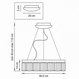 Подвесная светодиодная люстра Lightstar Nibbler  - 2
