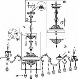 Подвесная люстра Maytoni Monica  - 8