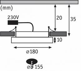 Встраиваемый светодиодный светильник Paulmann Panel Areo  - 3