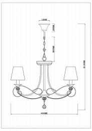 Подвесная люстра Rivoli Principessa  Б0038381  - 2