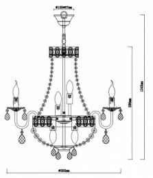 Подвесная люстра Rivoli Vittoria  Б0037796  - 6