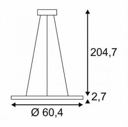 Подвесной светодиодный светильник SLV Led Panel Round  - 3