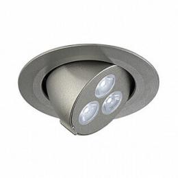 Изображение продукта Светильник встраиваемый TRITON 3 GIMBLE PowerLED 3х1Вт, 4000K, 250lm, 25°, 350mA, серебристый 
