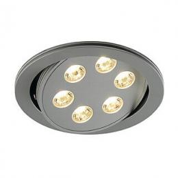 Изображение продукта Светильник встраиваемый TRITON LED тепло-белый PowerLED 6x3W серебристый 