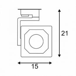 Трековый светодиодный cветильник SLV 3Ph Euro Cube  - 2