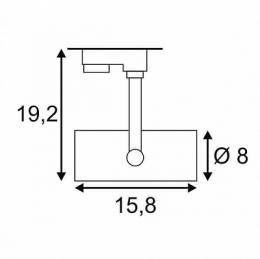 Трековый светодиодный светильник SLV 3Ph Euro Spot Led Small  - 2