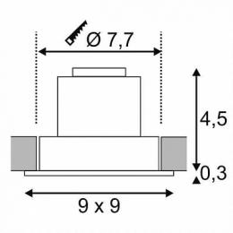 Встраиваемый светодиодный светильник SLV New Tria Led DL Square Set  - 2