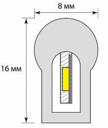 Гибкий неон (UL-00003768) Uniel 8W/m 120LED/m 2835SMD розовый 50M  - 4