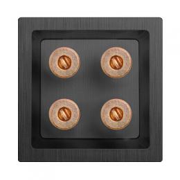 Изображение продукта Акустическая розетка Werkel х4 графит рифленый WL04-AUDIOx4 