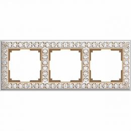 Изображение продукта Рамка Werkel Antik на 3 поста белое золото WL07-Frame-01 