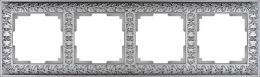 Изображение продукта Рамка Werkel Antik на 4 поста матовый хром WL07-Frame-04 