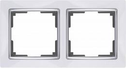Изображение продукта Рамка Werkel Snabb на 2 поста белая WL03-Frame-02-white 