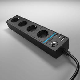 Изображение продукта Розеточный блок 4гн 3USB х 1,7м с/з Werkel WL20-04-03 
