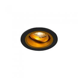 Изображение продукта Встраиваемый светильник Zumaline Chuck dl round black-gold 
