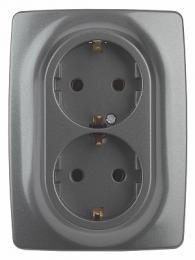 Изображение продукта Розетка ЭРА 12 2x2P E Schuko 16A 250V  Б0031234 