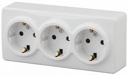 Изображение продукта Розетка ЭРА Эксперт 3х2P E со шторками Schuko 16A 250V  Б0020703 