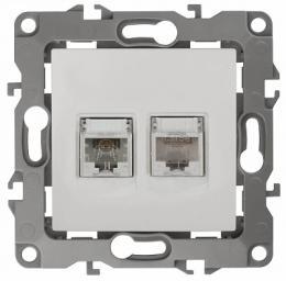 Изображение продукта Розетка комбинированная RJ45+RJ11 ЭРА 12  Б0018248 
