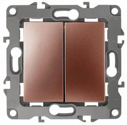 Изображение продукта Выключатель двухклавишный ЭРА 12 10AX 250V  Б0019313 