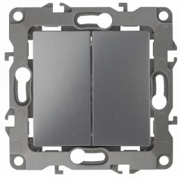 Изображение продукта Выключатель двухклавишный ЭРА 12 10AX 250V  Б0019287 