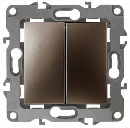 Изображение продукта Выключатель двухклавишный ЭРА 12 10AX 250V  Б0019288 